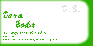 dora boka business card